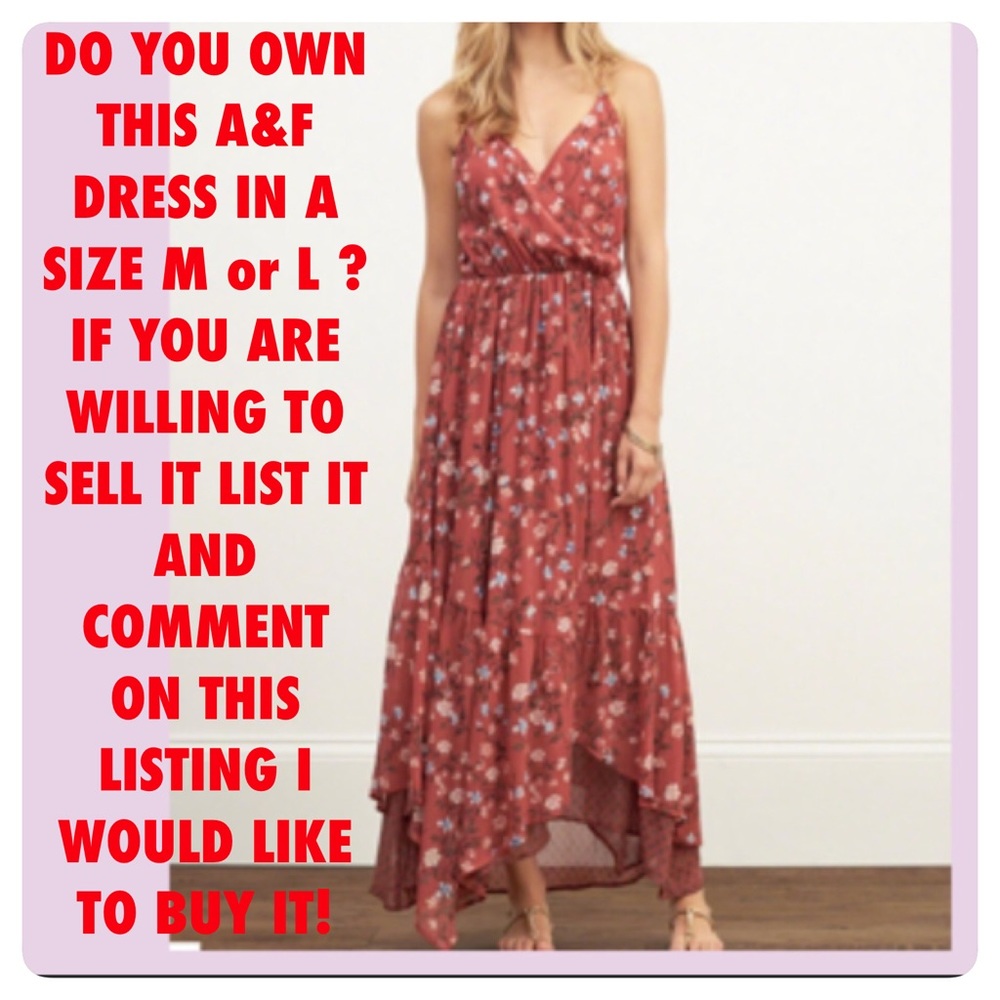 👀ISO👀 A&F Mix Print Maxi Dress Sz M or L - Picture 1 of 1